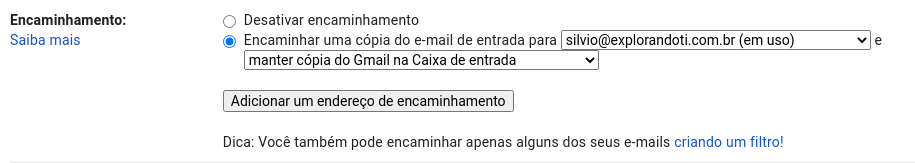 Como criar um encaminhamento de e-mail no Gmail